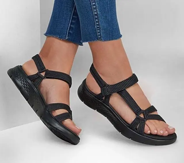 Skechers Γυναικεία Σανδάλια σε Μαύρο Χρώμα - 40