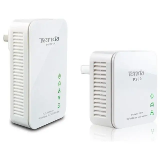 Tenda PW201A+P200 Powerline Διπλού Kit για Ασύρματη Σύνδεση Wi‑Fi 4 και Θύρα Ethernet 3