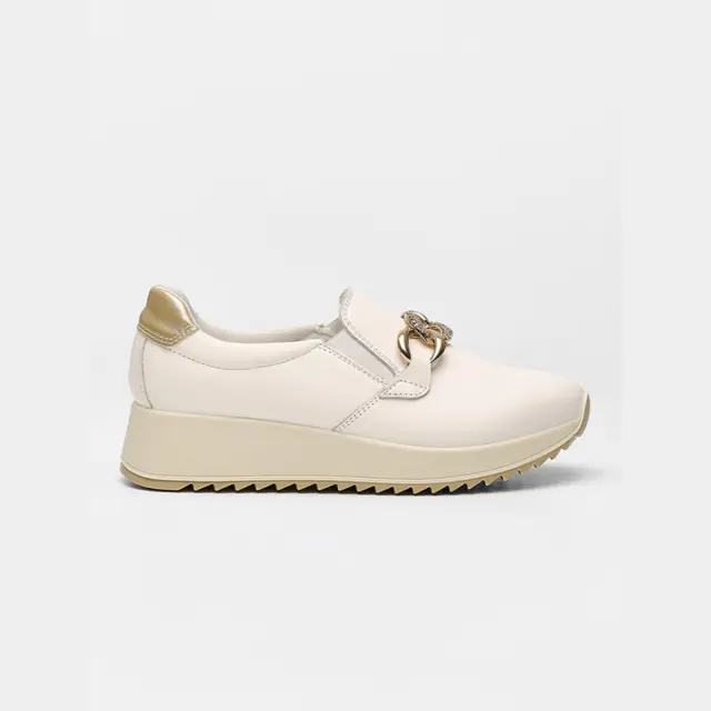 Imac Μοκασίνια-Loafers Γυναικείο δέρμα Άσπρο IMA/556950 BIANCO