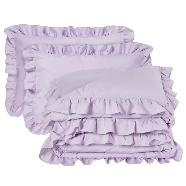 Σετ Σεντόνια 240x270 Υπέρδιπλα Daily Das Home 3167 Lilac 100% βαμβακερόΧωρίς Λάστιχο 3