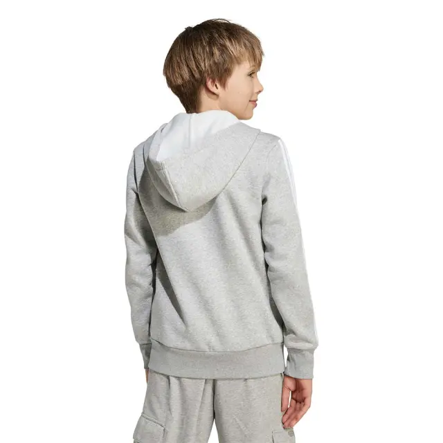 adidas Sportswear Kids 3Stripes Fleece Full-Zip Hoodie Γκρι JY4979 (adidas Sportswear) 2