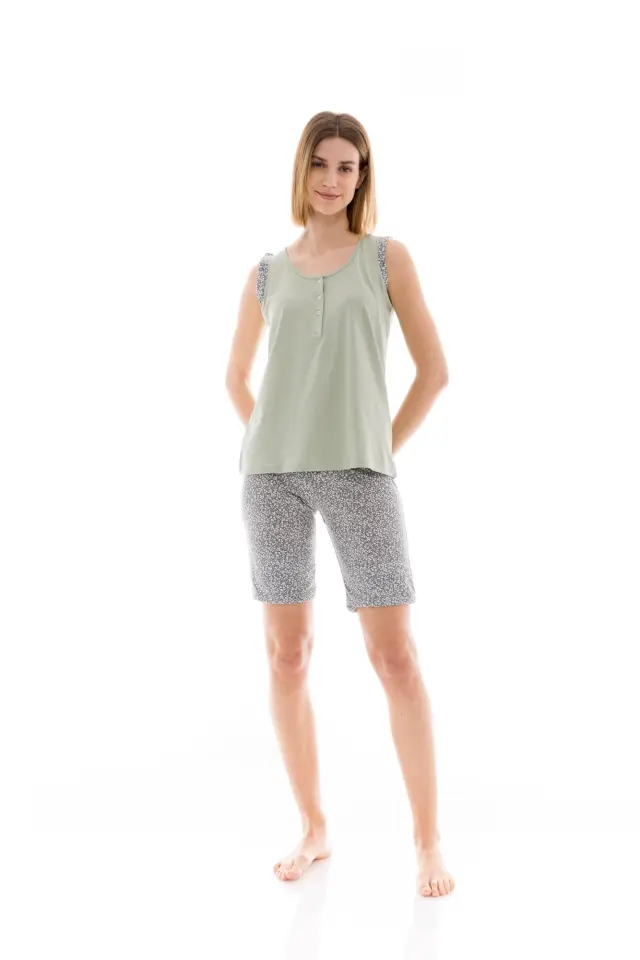 S1223 - Type - PYJAMA SHORTS AQUA FLOWER