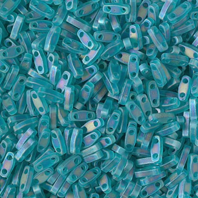 Χάντρα Miyuki Quarter Tila No2405FR Matte Transparent Teal AB ~7gr