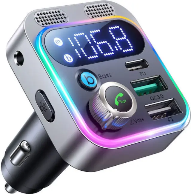LW-209 FM Transmitter Αυτοκινήτου Locomotive Με 2*USB/Tpye-C