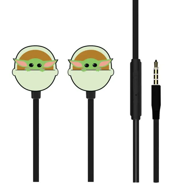 Star Wars® Baby Yoda In-ear Handsfree Mε Βύσμα Jack 3.5mm - Μαυρο
