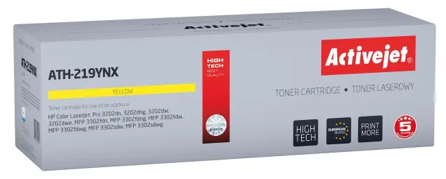 Activejet ATH-219YNX Toner for HP printer, replacement HP 219X W2192X Supreme 2500 pages yellow, with chip
