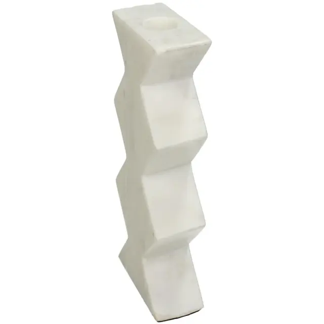Κηροπήγιο Λευκό Μάρμαρο 8x4x15.5cm 3