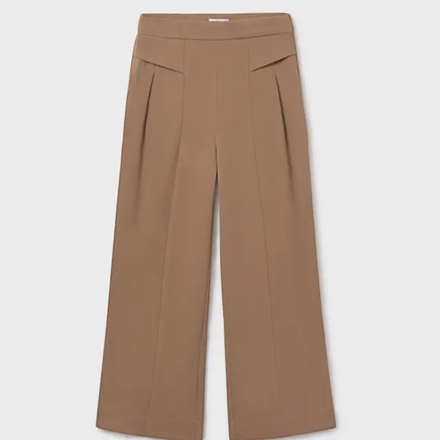 Mayoral Παντελόνι Μακρύ Wide Leg Καμηλό για Κοριτσι