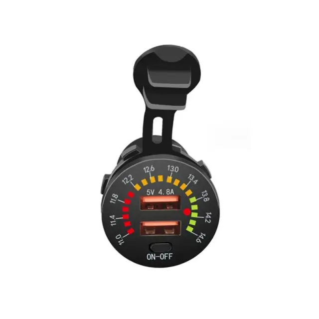 Φορτιστής Αυτοκινήτου USB Βολτόμετρο 5V 4.8A A103 - Car USB Charger 074102 3