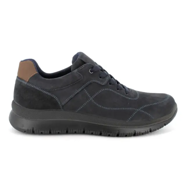 Imac Sneakers Ανδρικό δέρμα Nubuck Μπλέ IMA/452680 NABUK/BLU SCURO