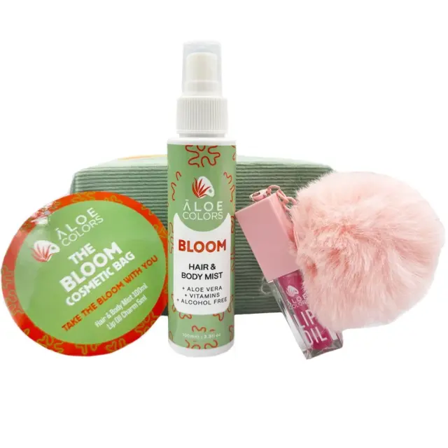 Aloe Colors Promo Xmas Bag The Bloom Hair + Body Mist με Λουλουδένιο Άρωμα 100ml + Lip Oil Charm 5ml 2
