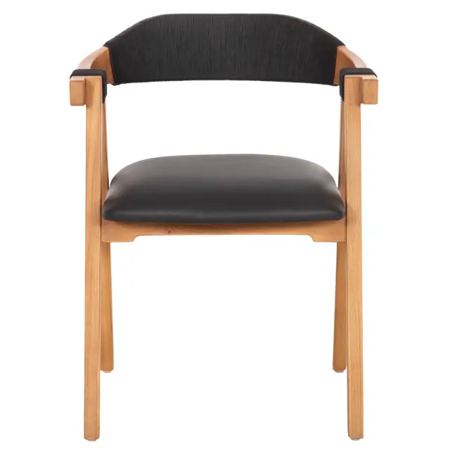 ΠΟΛΥΘΡΟΝΑ FB99867.02 ΞΥΛΟ TEAK ΦΥΣΙΚΟ-ΜΑΥΡΟ ΣΧΟΙΝΙ & PU ΚΑΘΙΣΜΑ 60x61x76Υεκ. 3