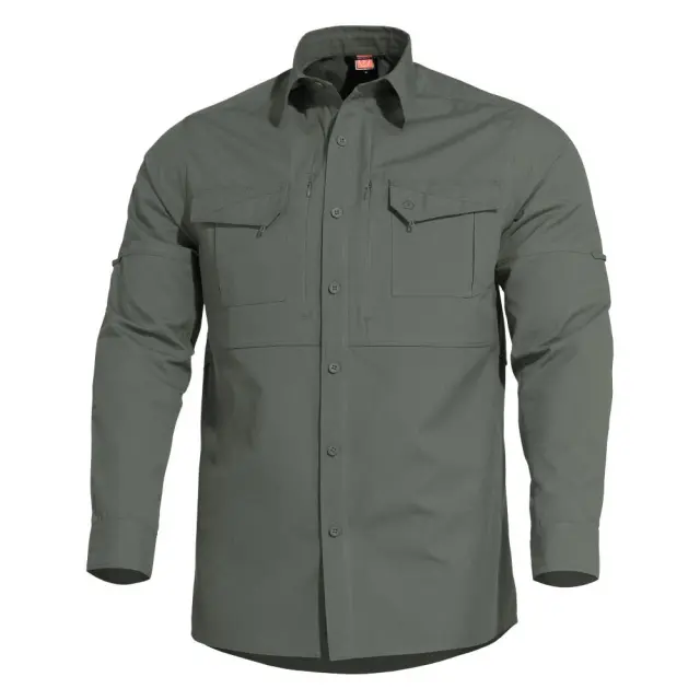Pentagon Plato Shirt-Πουκάμισο Μακρυμάνικο για Τακτική και Υπηρεσιακή Χρήση - 06CG-Camo Green