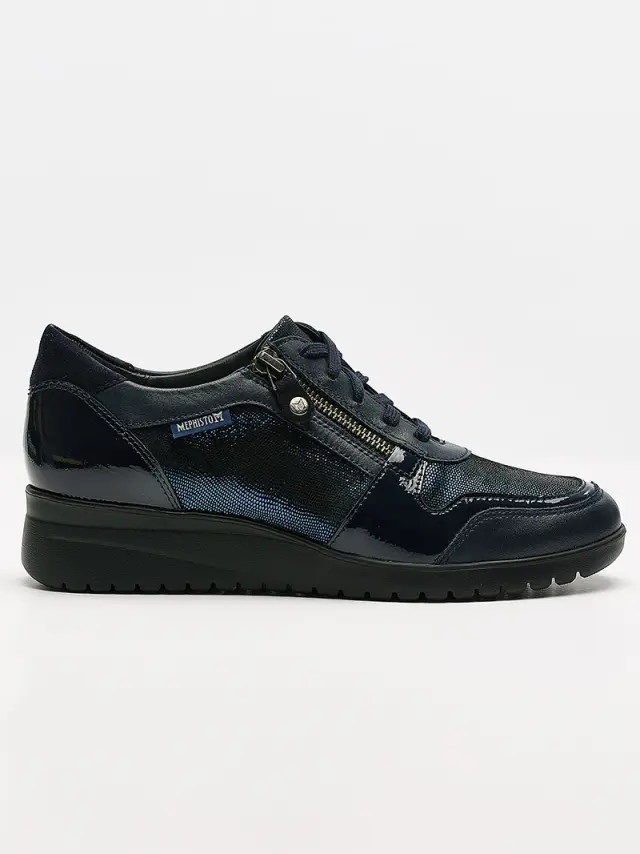 Mephisto Sneakers Γυναικείο δέρμα/δέρμα λουστρίνι Μπλέ MEP/IASMINA NAVY 3