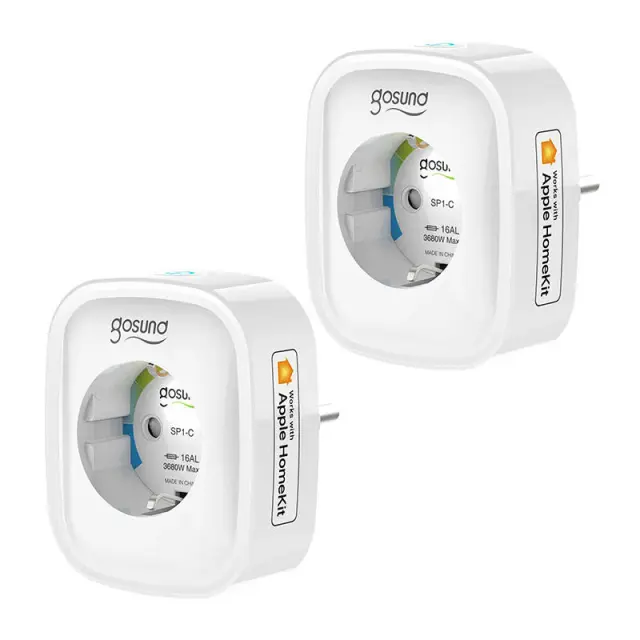 Gosund SP1-H Μονή Εξωτερική Πρίζα Ρεύματος Wi-Fi Λευκή 2 τμχ (SP1-H 2pc) (GOSSP1-H2PCS)