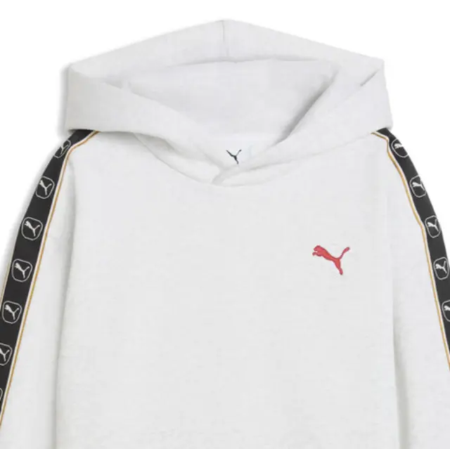 PUMA Ess Elevated Tape Relaxed Hoodie FL Παιδικό Φούτερ σε Λευκό Χρώμα 695970-05 - 15-16 χρονών 3