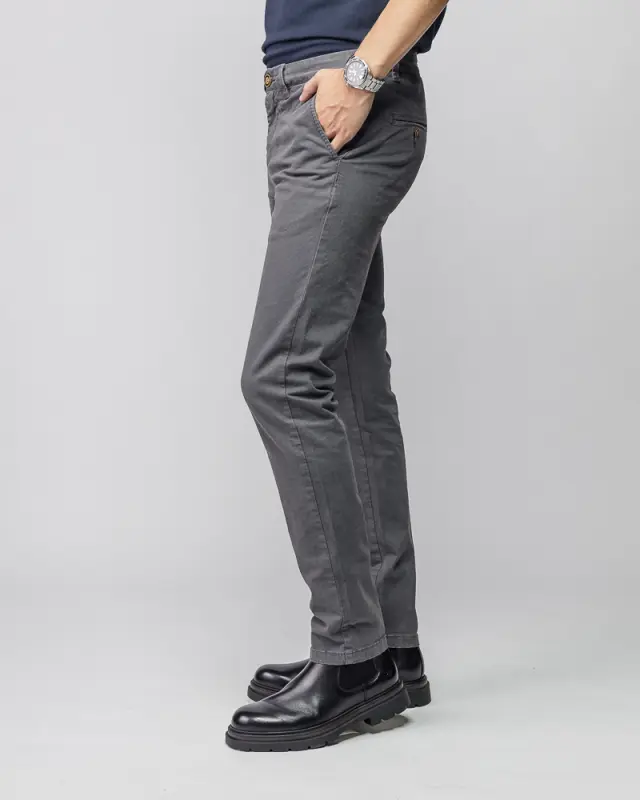 Devergo Ανδρικό Chinos Παντελόνι 1001 – Dark Grey - 29 2