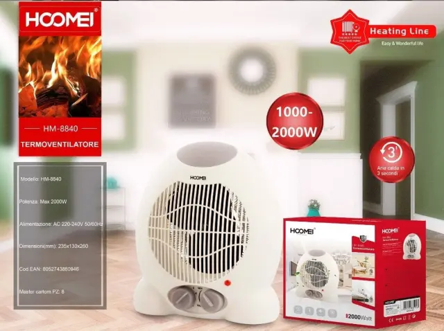 Hoomei Αερόθερμο Δαπέδου 2000W HM-8840 2