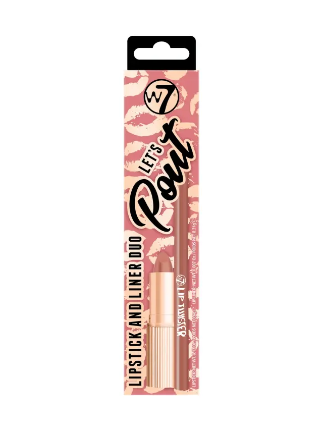 Let's Pout Lipstick & Liner Duo – Nude W7
