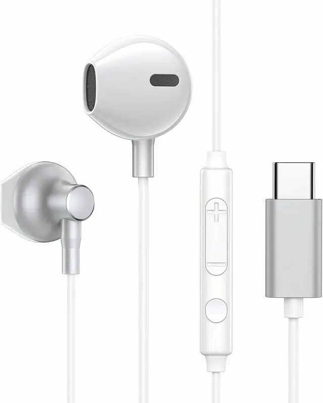 Joyroom JR-EC03 Ενσύρματα ακουστικά, USB C (ασημί)