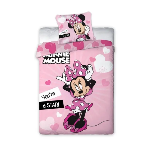 Σετ Παπλωματοθήκη 140X200 + Μαξιλαροθήκη 65X65 DUVET COVER MINNIE AYM-029MNN-DVM