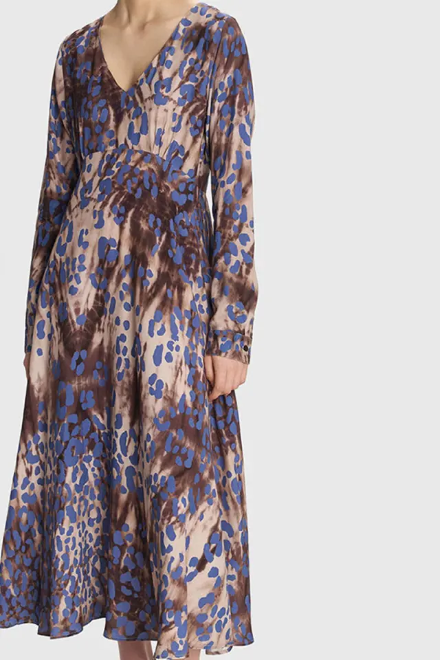 Ale Φόρεμα Μίντι με Animal Print Εμπριμέ 2