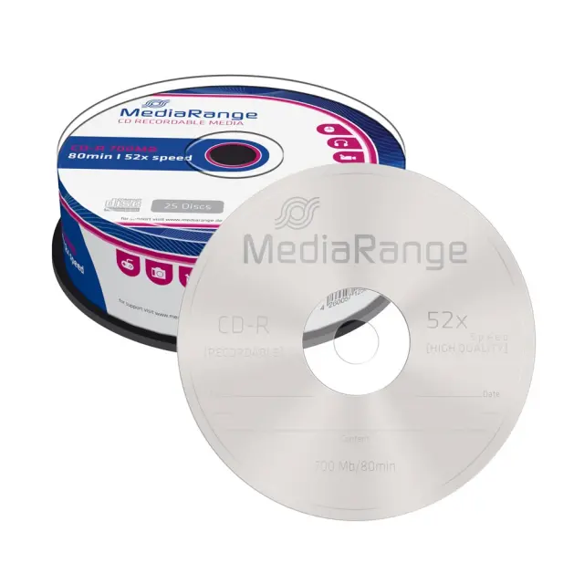 MediaRange CD-R 80 700MB 52x Cake x 25τεμαχια (MR201)