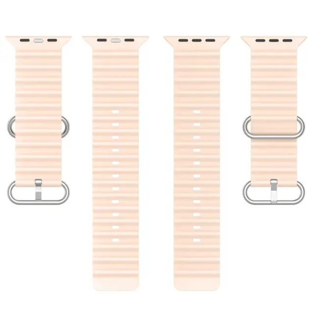 OceanWave Version Λουράκι Σιλικόνης για Apple Watch 44/45/46/49mm- Light Pink OEM 2