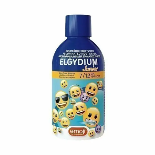 Elgydium Junior Emoji Mouthwash Στοματικό Διάλυμα για Παιδιά 7-12 Ετών με Γεύση Κόκκινα Μούρα, 500ml