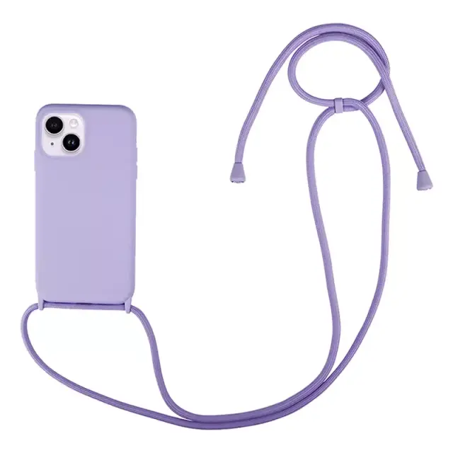 My Colors Carryhang Back Cover Σιλικόνης με Λουράκι για Apple - iPhone 14 - Λιλά