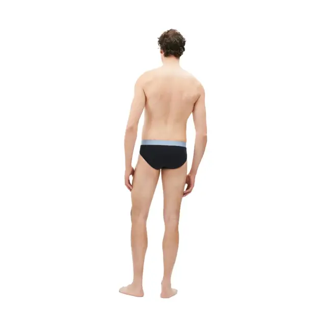 Tommy Hilfiger Ανδρικό Slip Original Logo Waistband Briefs - Τριπλό Πακέτο, Χρώμα Des Sky-Cppr Sun-Brsk Blu - S 3