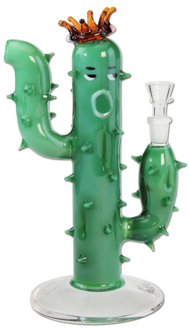 Γυάλινο Bong Black Leaf Κάκτος - Cactus King 28cm