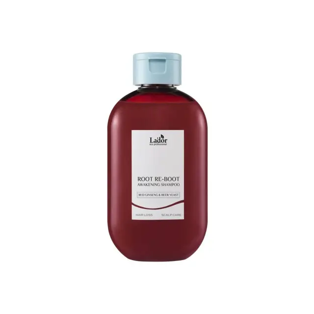 Lador Root Re-Boot Awakening Shampoo Red Ginseng + Beer Yeast για ξηρά, εύθραυστα και θαμπά μαλλιά 300ml