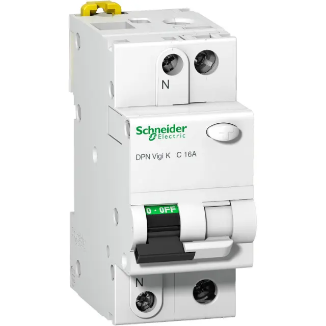 Residual Current Circuit Breaker with Overcurrent Protection Acti9 iDPN Vigi, 1P+N, 20A, 6kA, B Curve, DPN Vigi K - RCBO - 6000A - 30mA - Type AC