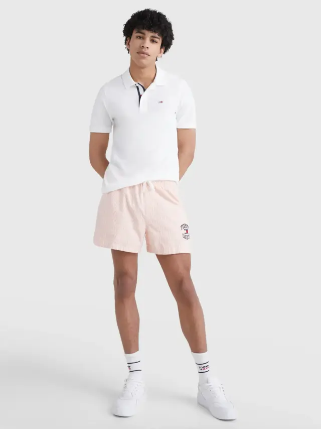 Tommy Hilfiger - Ανδρικό Κοντομάνικο Polo Placket Slim Fit DM0DM15370-YBR Λευκό 3