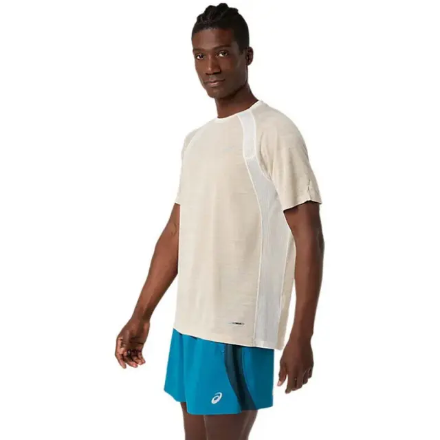 Asics Men's Road Shortsleeve T-Shirt Μπεζ 2011D453-100 (Asics) - Medium 3
