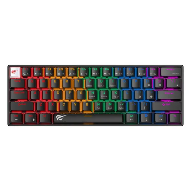 Havit KB903L ενσύρματο μηχανικό πληκτρολόγιο / gaming RGB (μαύρο) (QWERTY)