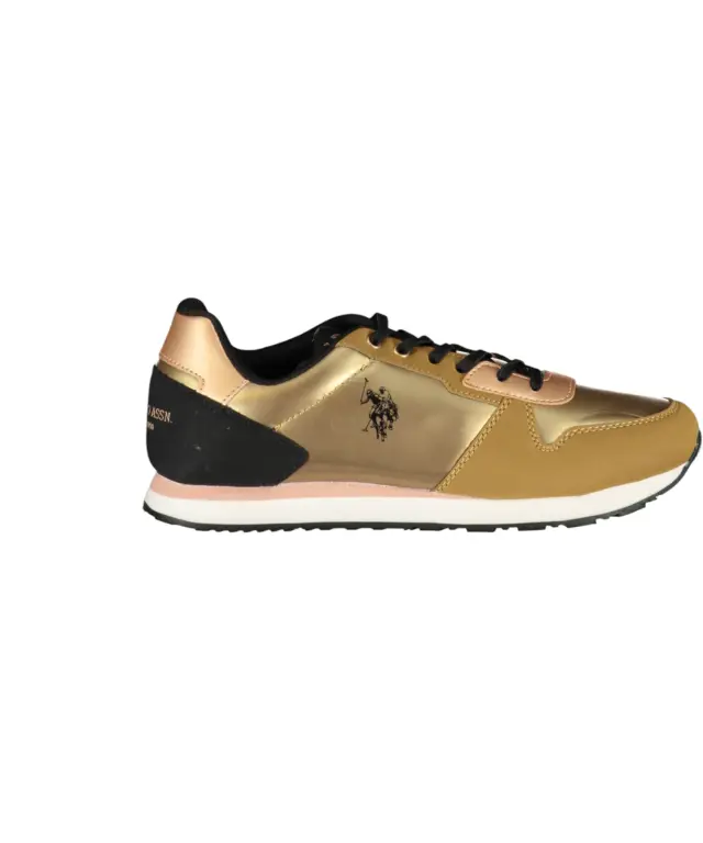 U.S. Polo Assn. - Γυναικεία Sneakers Nobik NOBIK011KCNH2F-BRW Χρυσό - 35