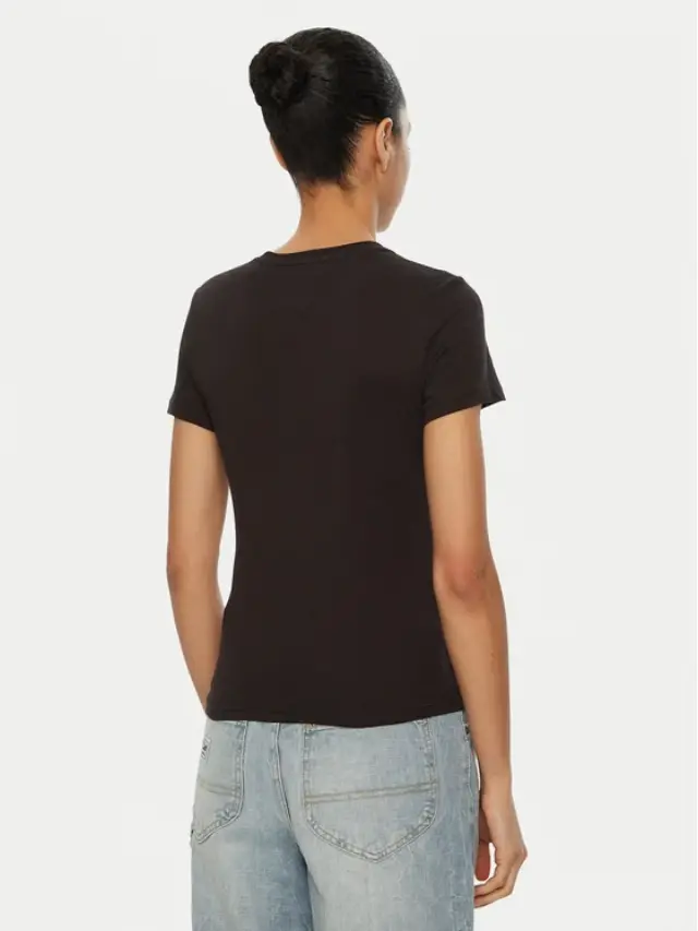 Tommy Hilfiger - Γυναικείο T-shirt Essential Slim Fit DW0DW19447-BDS Μαύρο 3