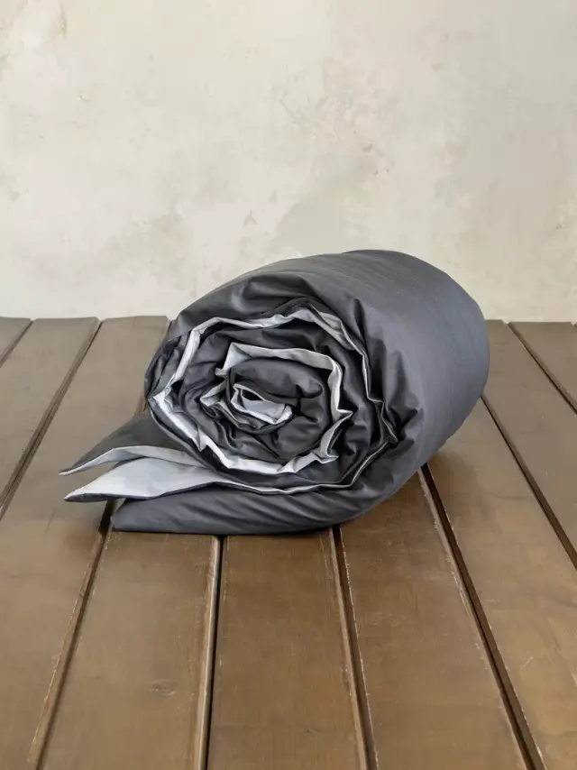 Παπλωματοθήκη Colors - Shiny Gray / Midnight Gray Γκρι Γίγας 240x260