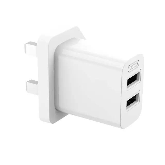 XO L109 (UK) Dual USB-A 2.4A Charger with lightning cable 16.006.0262 2