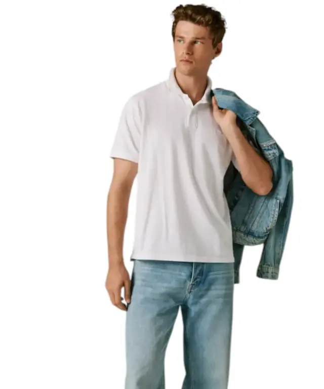 Pepe Jeans - Ανδρικό T-shirt Polo Oscar PM5400087-800 Λευκό
