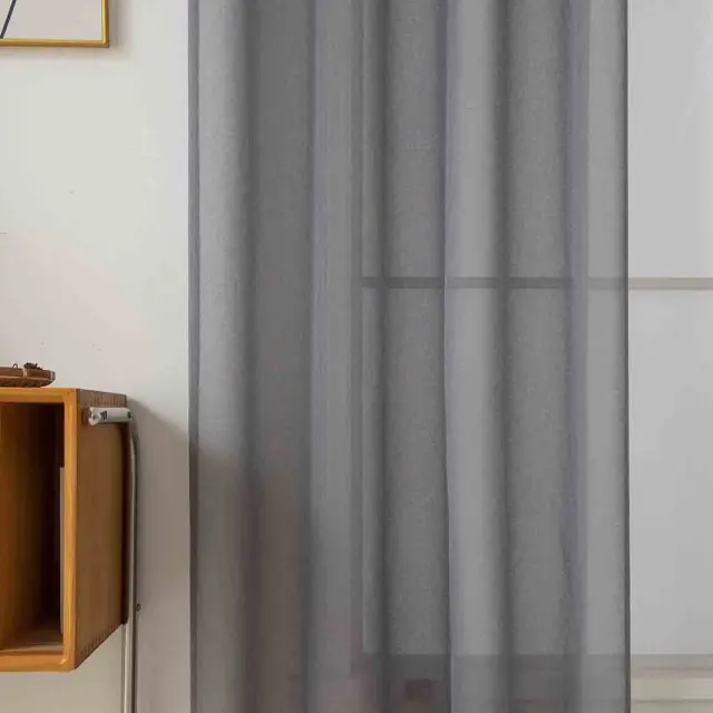 Beauty Home Ύφασμα κουρτίνας με το μέτρο γάζα Sharp Art 8448 Φ300 Άνθρακί 2