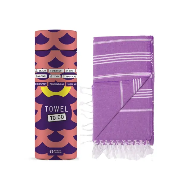Towel To Go Capri Πετσέτα Θάλασσας - Hammam Purple