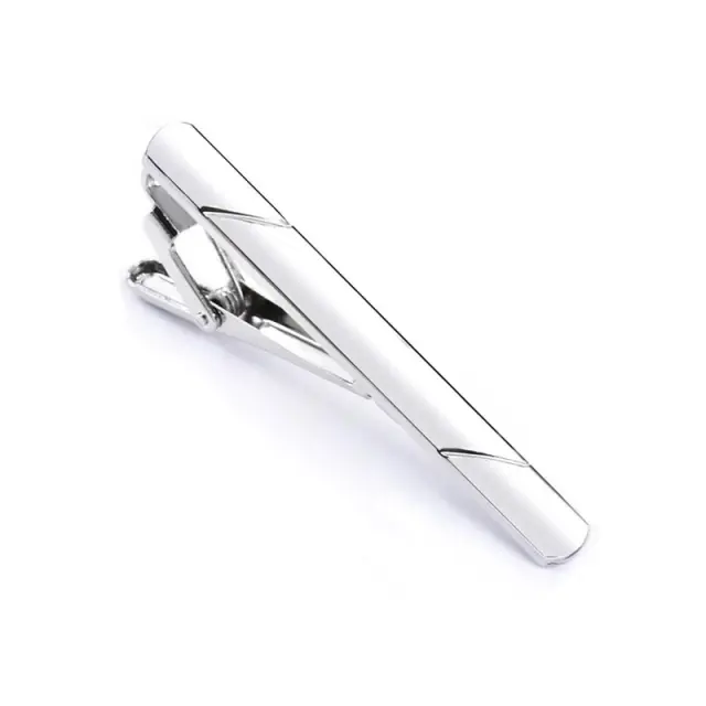 Ασημί Κλιπ Γραβάτας 6 cm με Σμάλτο – LGD-TC/104 2