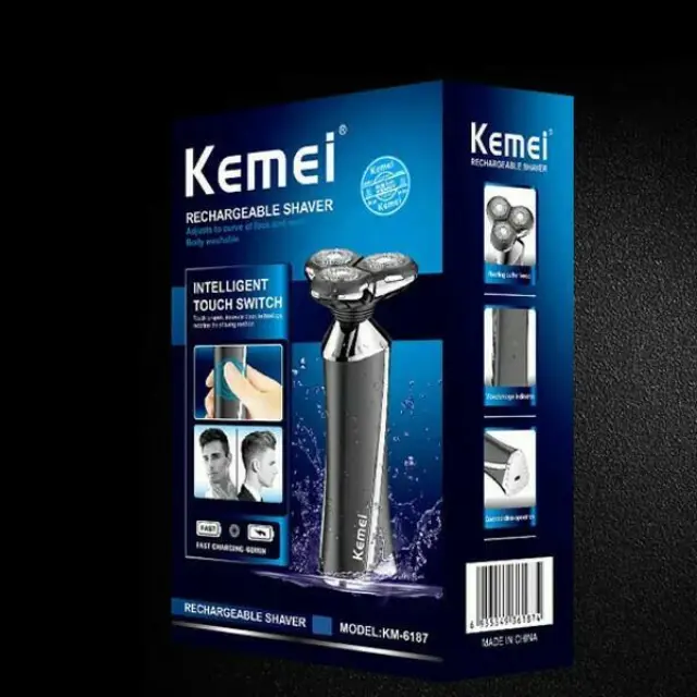 Kemei KM-6187 Ξυριστική Μηχανή Προσώπου Επαναφορτιζόμενη 3