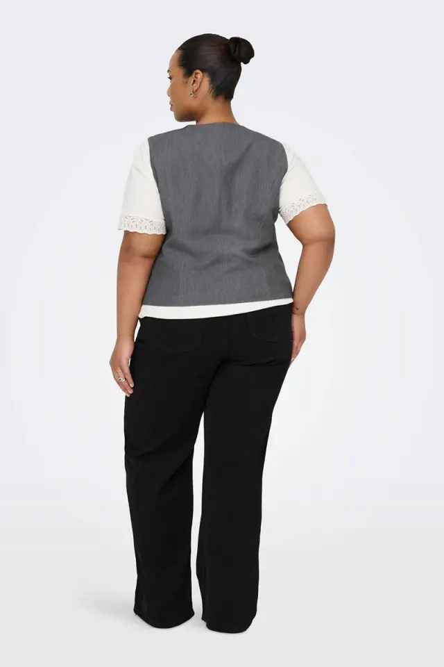 ONLY CARMAKOMA CARIRIS-HATTIE Γιλέκο Tailored Γκρι - 42