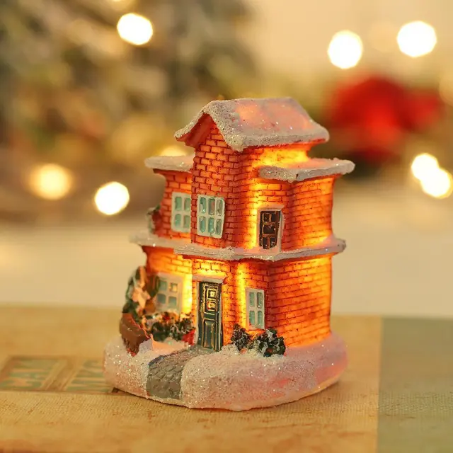 Artezan Christmas LED Table Top House Decoration Red 7.8*6cm 15.004.0230 2