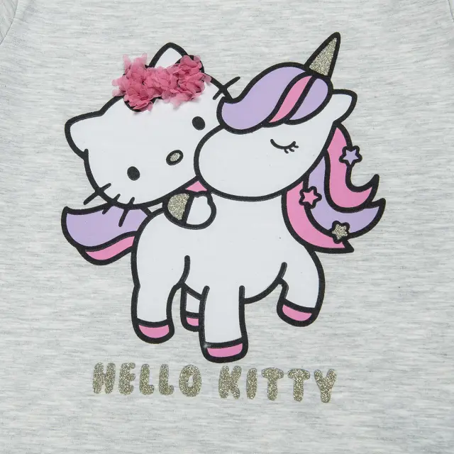 Μπλούζα Hello Kitty με glitter και τούλι 2