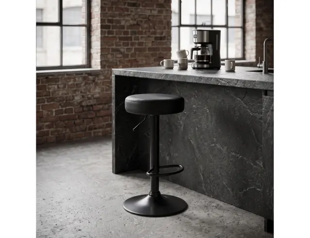 Σκαμπό μπαρ Mumford Home Deco Factory με ρυθμιζόμενο ύψος και διαστάσεις 36x36x63.5cm/83.5cm - Black HD7605